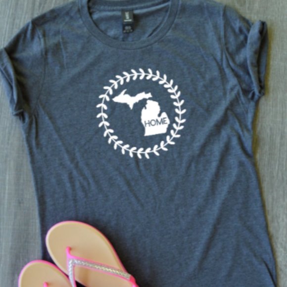 Michigan HOME T-Shirt - Picture 1 of 1